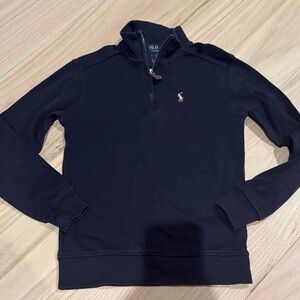 Polo by Ralph Lauren Boys Size 7 Navy Zip-Up Cotton Sweater